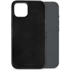 Mobilize Premium iPhone 15 MagSafe Hülle Echtes Leder Backcover - Schwarz
