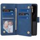 Mobigear Zipper iPhone 12 Mini Hülle Klapphülle Geldbörse - Blau