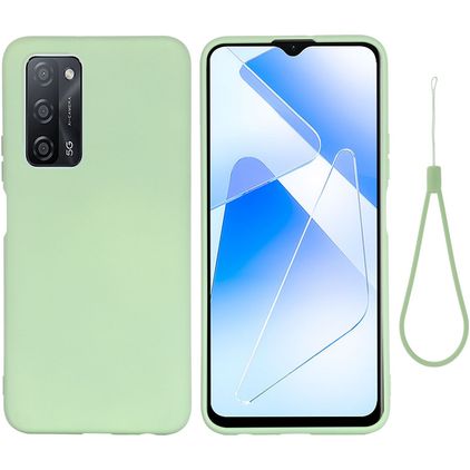 Mobigear Rubber Touch OPPO A54 Silikon Hülle Backcover - Grün