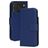 Mobiparts Wallet iPhone 17 Pro MagSafe Hülle Echtes Leder Klapphülle Geldbörse - Blau
