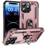 Mobigear Armor Ring iPhone 15 Pro Max Hülle Hardcase Backcover Stoßfest mit Ringhalter - Roségold