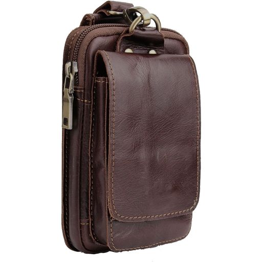 Mobigear Gürteltasche (max 17 cm x 10,8 cm) - Gürtelclip - Holster - Braun