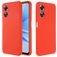 Mobigear Rubber Touch OPPO A17 Silikon Hülle Backcover - Rot