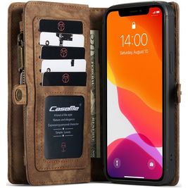 Caseme 008 iPhone 12 Pro Hülle Abnehmbare 2in1 Klapphülle Geldbörse - Braun