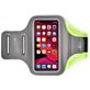 Mobigear Easy Fit Handyhalterung Joggen Realme GT 6 Sporthülle Neopren Sportarmband - Grün