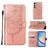 Mobigear Butterfly Samsung Galaxy A35 Klapphülle Portemonnaie - Roségold