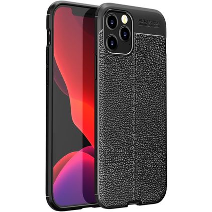 Mobigear Luxury iPhone 12 Pro Max Hülle Flexibles TPU Backcover - Schwarz