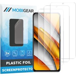 Mobigear POCO F3 Displayschutz Schutzfolie - Hüllenfreundlich (3er Pack)