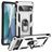 Mobigear Armor Ring Google Pixel 7 Hülle Hardcase Backcover Stoßfest mit Ringhalter - Silber