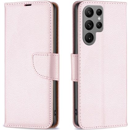 Mobigear Excellent Samsung Galaxy S23 Ultra Hülle Klapphülle Geldbörse - Roségold