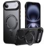 Mobigear Frosted Mag iPhone Air MagSafe Hülle Hardcase Backcover mit Ständer - Schwarz
