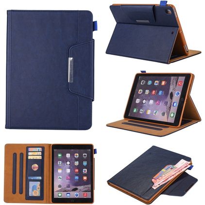 Mobigear Luxury iPad 7 (2019) Hülle Klapphülle + Stifthalter - Blau