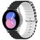 Mobigear Ocean Silikon Smartwatch Armband Dornschließe - 22-mm-Universalanschluss - Schwarz / Weiß