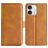 Mobigear Slim Magnet iPhone 16 Pro Max Hülle Klapphülle Geldbörse - Cognac