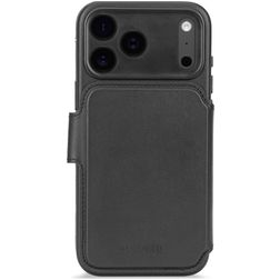 Decoded Detachable Wallet iPhone 17 Pro MagSafe Hülle Echtes Leder Abnehmbare 2in1 Klapphülle Geldbörse - Schwarz