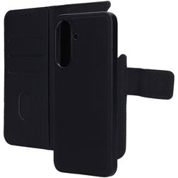 Mobiparts Samsung Galaxy A37 Hülle Echtes Leder Abnehmbare 2in1 Klapphülle Geldbörse - Schwarz