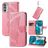 Mobigear Butterfly Motorola Moto G52 Hülle Klapphülle Geldbörse - Pink