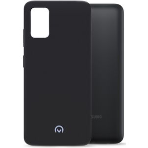 Mobilize Rubber Gelly Samsung Galaxy A03s Hülle Flexibles TPU Backcover - Matt Black