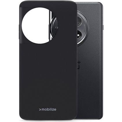 Mobilize Rubber Gelly OnePlus 12 Hülle Flexibles TPU Backcover - Matt Black