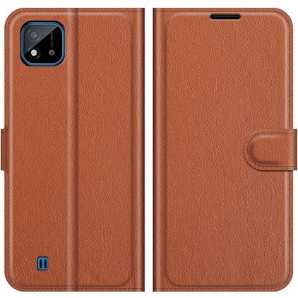 Mobigear Classic Realme C11 (2020) Hülle Klapphülle Geldbörse - Braun
