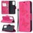 Mobigear Butterfly Samsung Galaxy A52 Hülle Klapphülle Geldbörse - Magenta