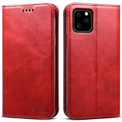 Suteni Art iPhone 11 Hülle Klapphülle Geldbörse - Rot