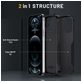 Mobigear Slim Armor iPhone 14 Pro Max Hülle Hardcase Backcover Stoßfest - Schwarz