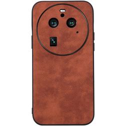 Mobigear Fabric OPPO Find X6 Pro Hülle Hardcase Backcover - Braun