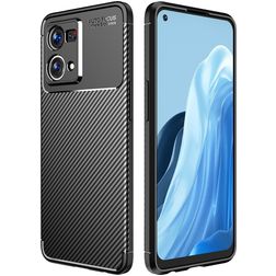 Mobigear Racing OPPO Reno 7 4G Hülle Flexibles TPU Backcover - Schwarz