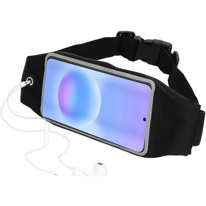 Mobiparts Comfort Fit Belt Handyhalterung Joggen Samsung Galaxy A57 Sporthülle Neopren Gürtel - Schwarz