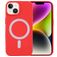 Mobigear Rubber Touch iPhone 15 Plus Silikon MagSafe Hülle Backcover - Rot