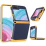 Mobigear Non-slip Armor Samsung Galaxy Z Flip 5 Hülle Hardcase Backcover Stoßfest - Blau / Gelb