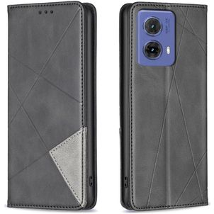 Mobigear Rhombus Slim Motorola Moto G85 Hülle Klapphülle - Schwarz