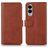 Mobigear Wallet Samsung Galaxy S25 Edge Hülle Klapphülle Geldbörse - Braun