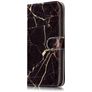 Mobigear Marble iPhone 8 Plus Hülle Klapphülle Geldbörse - Schwarz
