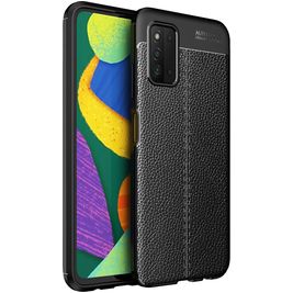Mobigear Luxury Samsung Galaxy A03s Hülle Flexibles TPU Backcover - Schwarz
