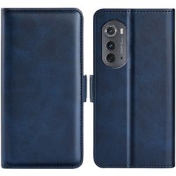 Mobigear Slim Magnet Motorola Edge (2022) Hülle Klapphülle Geldbörse - Dunkelblau