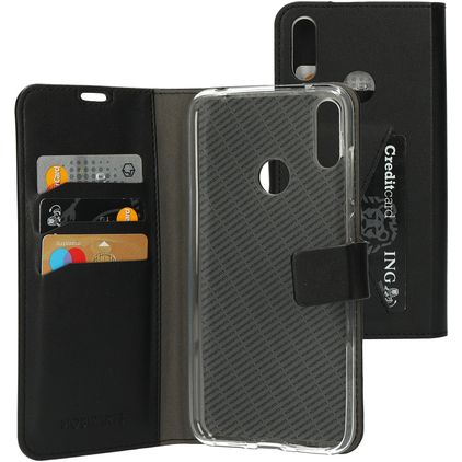 Mobiparts Classic Wallet Huawei Y7 (2019) Hülle Klapphülle Geldbörse - Schwarz