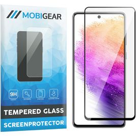Mobigear Premium Samsung Galaxy A73 Panzerglas Gehärtetes Glas Displayschutz - Hüllenfreundlich - Schwarz