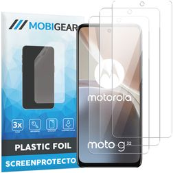 Mobigear Motorola Moto G32 Displayschutz Schutzfolie - Hüllenfreundlich (3er Pack)