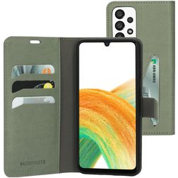 Mobiparts Classic Wallet Samsung Galaxy A33 Hülle Klapphülle Geldbörse - Stone Green
