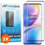 Mobigear Curved OnePlus 8 Pro Panzerglas Displayschutz - Hüllenfreundlich - Schwarz (3er Pack)