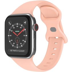 Mobigear Sport Dual Silikon Apple Watch Armband Pin-and-Tuck-Verschluss - 49/46/45/44 mm - Lachsrosa