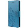 Mobigear Flowers Samsung Galaxy A53 Hülle Klapphülle Geldbörse - Blau