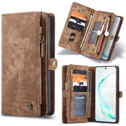 Caseme 008 Samsung Galaxy S20 Hülle Abnehmbare 2in1 Klapphülle Geldbörse - Braun