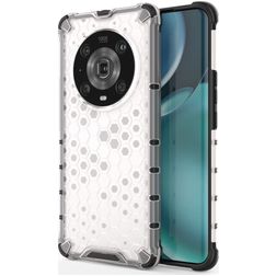 Mobigear Honeycomb HONOR Magic 4 Pro Hülle Hardcase Backcover Stoßfest - Weiß