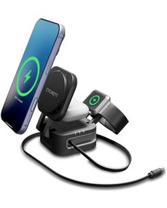 Cygnett MagStand 3-in1 MagSafe 0.7 Meter Fast Charge 22.5W - Schwarz