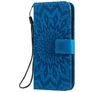 Mobigear Sunflower Motorola Moto G8 Plus Hülle Klapphülle Geldbörse - Blau