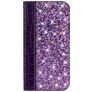 Mobigear Croco Glitter Motorola One Power Hülle Klapphülle Geldbörse - Lila