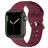 Mobigear Bumpy Silikon Apple Watch Armband Dornschließe - 42/41/40/38 mm - Weinrot